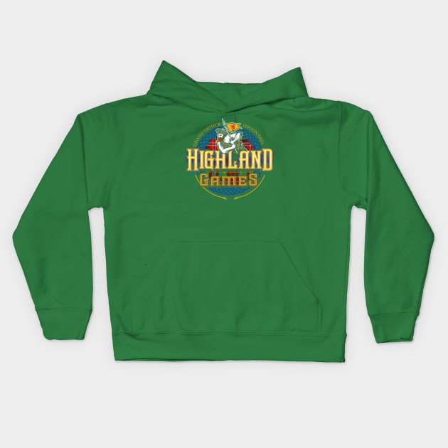 Highland Games Kids Hoodie by Digitanim8tor